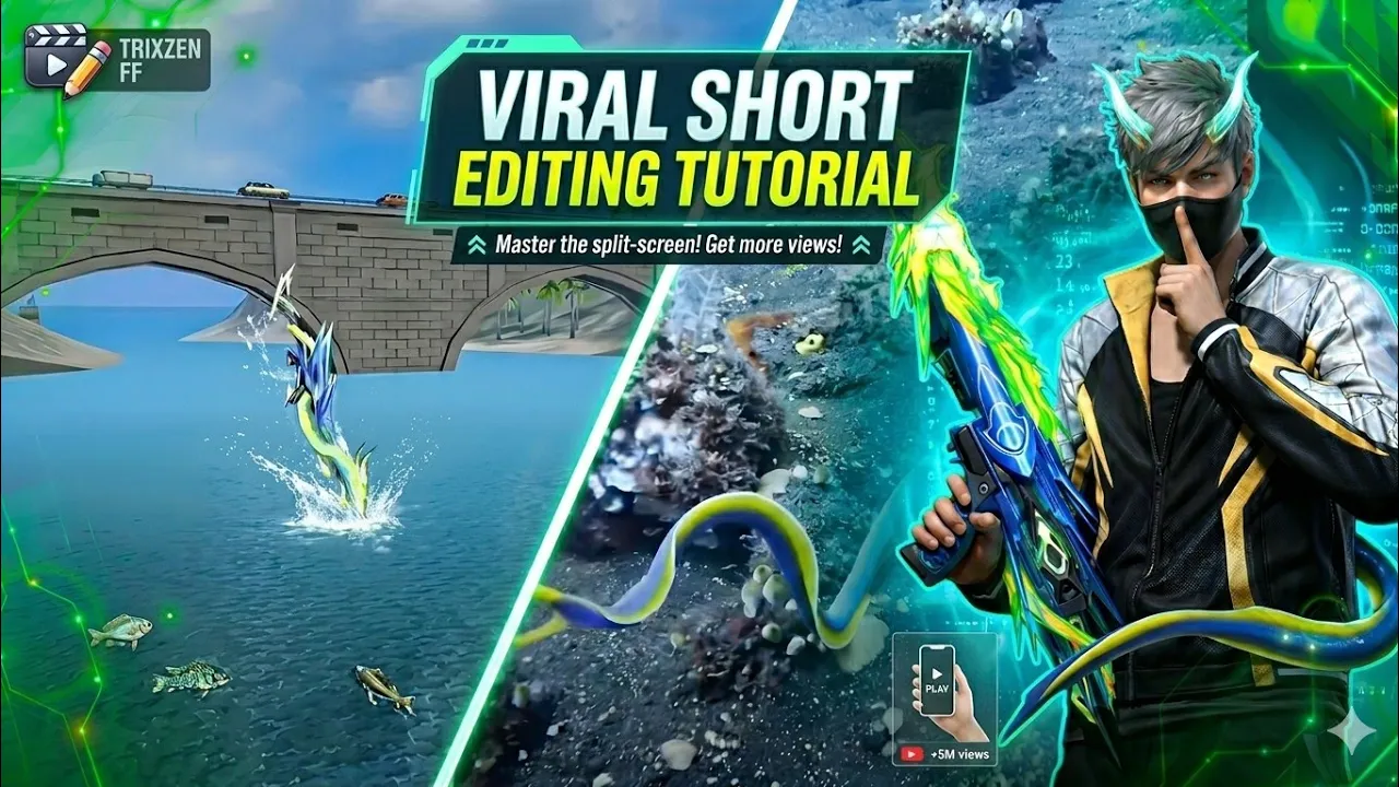VIRAL SHORT EDITING TUTORIAL FREE FIRE 🔥  || TRIXZEN FF || #freefire #editing