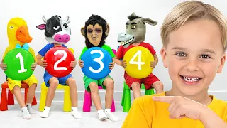 Petak Umpet dengan Topeng Hewan - Cerita lucu untuk anak-anak!