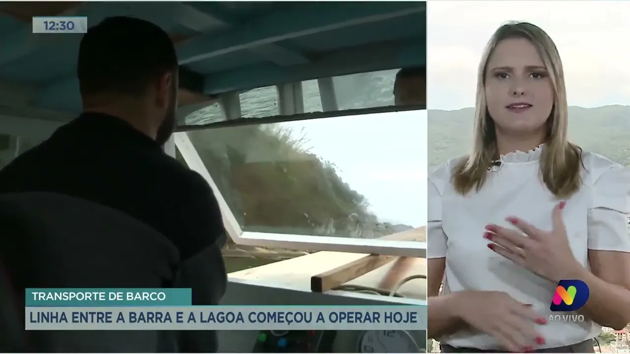 Transporte de barco começou a operar nessa terça-feira com linha entre a Barra e a Lagoa