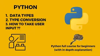 Data Types Type Conversion and Take User Input Python Lecture 3