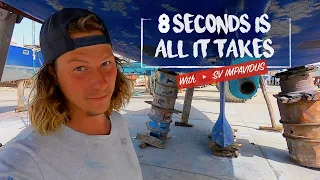 BOAT MAINTENANCE: Rudder, Cutlass Bearing & Shaft Seal | Monastir, Tunisia | Sailing Sunday  Ep. 112