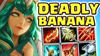 NEW PAJAMA GUARDIAN SORAKA JUNGLE (25 kilIs) THE EGIRL SKIN SPOTLIGHT | NEW RAGEBLADE CRIT BANANAS!!