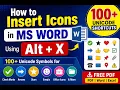 How to Insert Icons in MS Word Using Alt X 100 Unicode Shortcuts