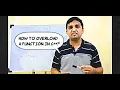 How to overload function Function Overloading C Programming