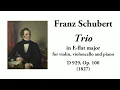 Schubert: Piano Trio No. 2 in E-flat major, D 929, Op. 100 (with Score)