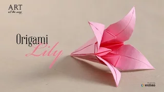 how to fold an origami lily easy diy paper flower tutorial for beginners