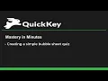 Quick Key Mastery in Minutes Create a Simple Quiz bubble sheet at Quick Key Online
