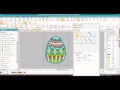 1 Easter Egg Digitizing - Basting Stitches in Hatch Embroidery