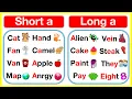 Vowel A rules Short A Long A vowel sounds Learn with examples