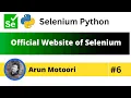 Official Website of Selenium Selenium Python - Part 6