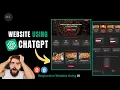 How To Create Website Using ChatGPT Website Design Using ChatGPT AI HTML CSS Website Design