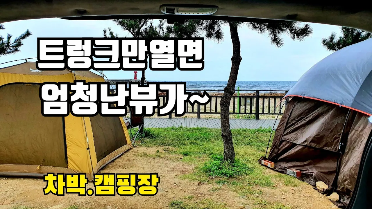 무료 차박 캠핑장  트렁크만 열면 엄청난 뷰~가. 시설좋고 위치 좋고 야경좋은 차박.캠핑장.무료 캠핑장 (물치해변) サムネイル