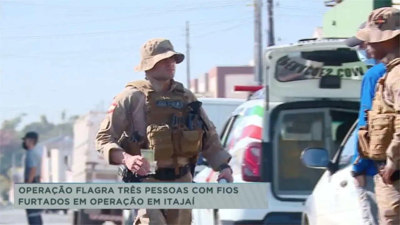Operação para combater o furto de fiação em Itajaí foi deflagrada nesta manhã