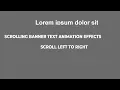 How to Create Scrolling Text Animation Effects HTML and CSS Slide left to right