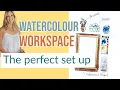 Setup for painting Essential Art Studio Organization Tips