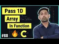 Passing 1D Array In Function In C Array With Function In Hindi By Nirbhay Kaushik