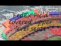 How to pronounce FedEx Field covered upper level seats in English