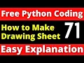 Making Drawing Sheet in Python Coding for Kids
