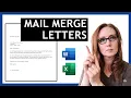 How to Create LETTERS in Microsoft Word Using Mail Merge Use List From Microsoft Excel