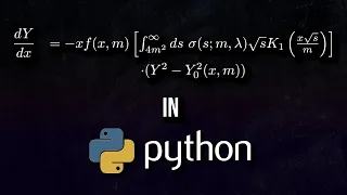 A Fun Little Differential Equation In Python Dark Matter