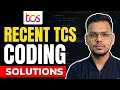 Recent TCS NQT Coding Solutions TCS NQT Coding Questions Previous Year TCS Preparation