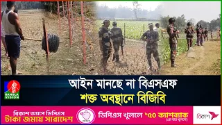 আবারও বেড়া দিচ্ছিলো বিএসএফ, বন্ধ করলো বিজিবি | Bangladesh India Border | Lalmonirhat Border | BGB