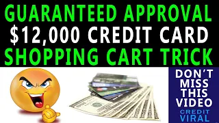 Guaranteed 12000 Credit Card Approval Shopping Cart Trick Tutorial Credit Viral