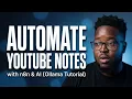 Automate YouTube Notes with n8n AI Ollama Tutorial