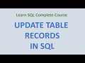 17 UPDATE command SQL - Update Table Records in SQL