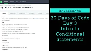 Intro to conditional statements HackerRank Day 03 Python