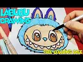 How To Draw Labubu Face Step by Step - Tutorial Free Printable Coloring Page