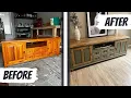 Unbelievable Furniture Flip Green TV Cabinet with Unique Picture Frame Effect