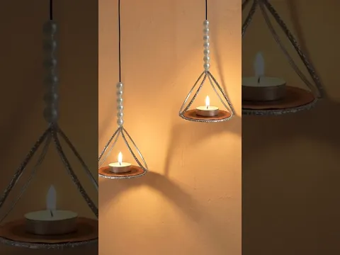 DIY Diwali Hanging | Tealight Candle Holder #diy #shorts #trending #viral #craftideas #homedecor