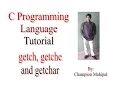C Programming Language Tutorial 42 getchar getche and getch function