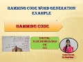 U1L8 Hamming codeword Generation Hamming Code Error Control Coding