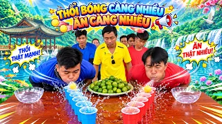 Trò chơi thổi bóng vượt ly ăn mận mật nhanh nhất nhận thưởng #phuoclay