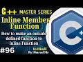 C Inline Member Function How to make an outside defined function to inline Function in C