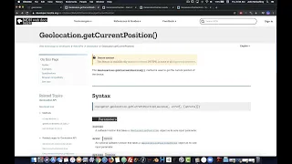 JavaScript GeoLocation API
