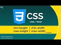 CSS Min-height Max-height Min-width Max-width Tutorial Urdu Hindi lecture 9