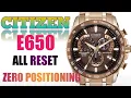 Citizen Eco-Drive E650 Radio Controlled watch All Reset and Zero positioning