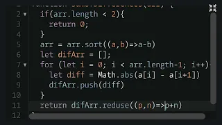 Codewars Sum of differences in array