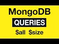 12 MongoDB Queries - Array operators all size