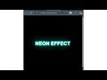 Amazing Neon Text Hover Effect HTML CSS JS Mini Project for Beginners