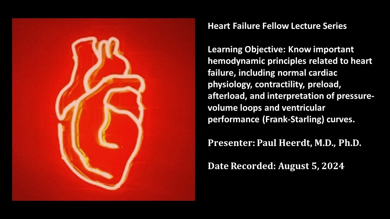 4) Heart failure hemodynamics.