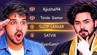 SUDIP SARKAR in AMITBHAI'S ONLY YOUTUBER CUSTOM😨 #garenafreefire #sudipsarkar @DesiGamers_