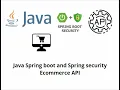 Ecommerce java Spring boot Spring security v1