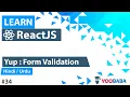 ReactJS Yup Form Validation Tutorial in Hindi Urdu