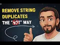 Zoho Python Interview Question Remove Duplicates in String MAANG Level Tamil