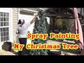 I Saved My Money And Spray Painted My Christmas Tree DIY Christmas Decor