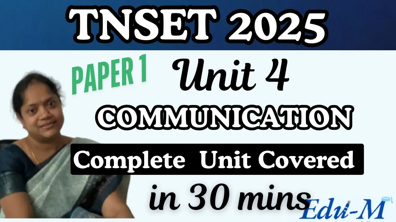 Unit 4 / Communication Complete Unit Covered/TNSET/UGCNET